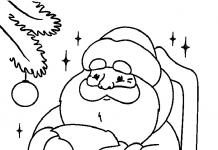 Download drawing of Santa Claus for coloring
