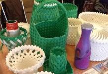 DIY baskets from plastic bottles