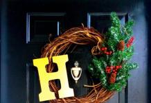 Classic Christmas tree wreath: step-by-step instructions with photos