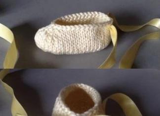 Knitted booties for newborns: elegant and casual models