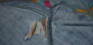 How to sew up a hole between the legs of your favorite jeans: several interesting ways