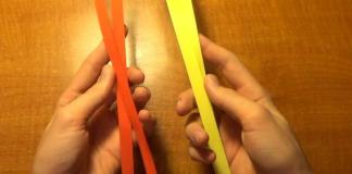 Toy made of paper strips - Chinese Finger Trap How to make a paper trap with your own hands