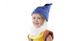 DIY gnome costume for a boy: simple and complex images