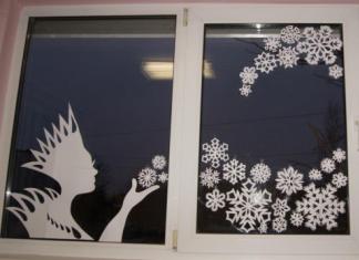Decoration of windows and groups based on the fairy tale 